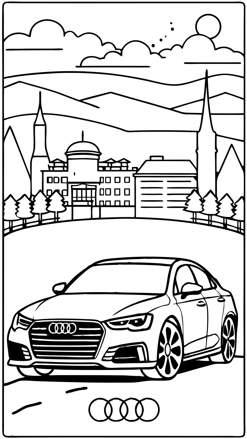 Páginas para colorear de Audi